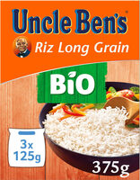 Riz long grain BIO Uncle Ben's 3 x 125g