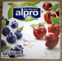 Alpro 2x blueberry 2x cherry