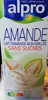 Lait d'amande non grillée sans sucre