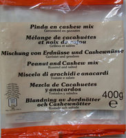Mélange de cacahuètes et noix de cajou