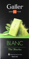 Tablette Chocolat Blanc Thé Matcha