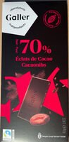 Chocolat noir 70% éclats de cacao