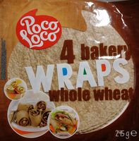 4 Bakery Wraps Whole Wheat