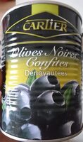 Olives noires confites dénoyautées