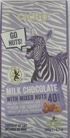 Milk Chocolate with mixed nuts 40% cacao