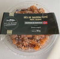 Dés de saumon fumé pavot sesame