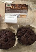 2 muffins Cœur Fondant au Chocolat aux Noisettes