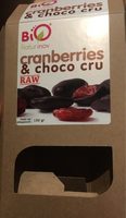 Cranberries et choco cru
