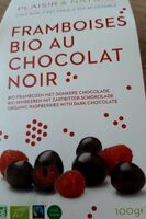 Framboises bio au chocolat noir