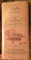 Dark chocolate with ground coffee
