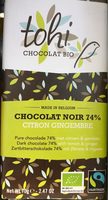 70G Chocolat Bio Noir 74% Cacao Citron & Gingembre