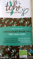 70G Chocolat Bio Noir 74% Cacao the Earl Grey
