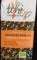Chocolat noir 74% (abricot & amandes)