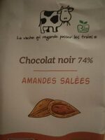 Chocolat noir 74% amandes salées