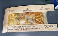 Focaccia aux Herbes, beurre à l'ail & mozzarella