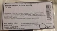 Mini donut sucré