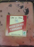 Mousse con pato y arandanos