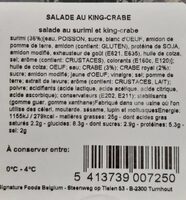 Salade au king Crabe
