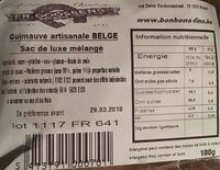 Guimauve artisanale belge