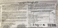 Lasagne Bolognaise 3kg