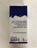 Lait U.H.T. Demi-écrémé