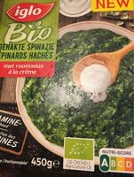 Epinards hachés à la crème