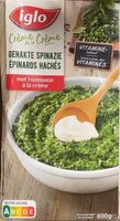Epinards hachés a la crème