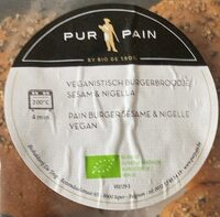 Pain burger sesame & nigelle vegan