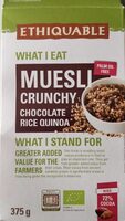 Muesli crunchy chocolate rice quinoa