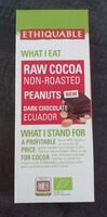 Chocolat noir au cacao cru et à la cacahuète