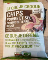 Chips poivre et sel pomme de terre rouge