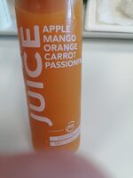 Juice apple, mango, orange, carrott, passionfruit