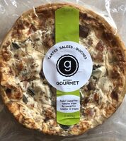 Quiche poulet, courgettes, tomates, origan