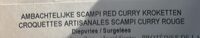 Scampi red curry kroketten