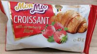 Croissant with strawberry filling