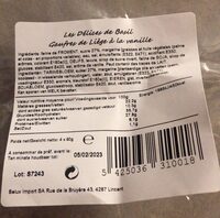 Gaufres de Liege a la vanille