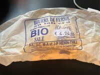 Beurre de ferme au lait cru