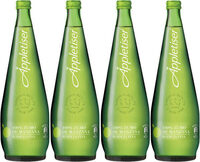 Refresco de zumo de manzana con burbujas finas