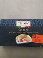 Calzone with mozzarella and tomato sauce