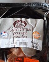 Lapin entier découpé avec foie