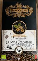 Chocolate Negro São Tomé e Principe com Café da Colômbia e Sementes de Cacau