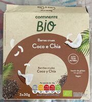 Barras cruas Coco e Chia