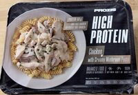 High Protein Chicken with Creamy Mushroom Pasta