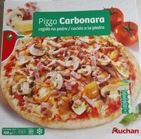 Pizza Carbonara cozida na pedra