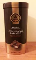 Amendoas chocolate leite com pedaços caramelo