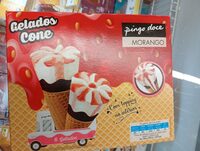 Gelados cone morango