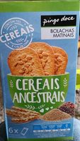 Bolachas matinais cereais ancestrais
