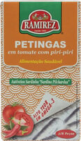 Petingas em tomate com piri-piri