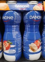 Iogurte Líquido Magro Aromatizado com Sabor a Morango e Banana