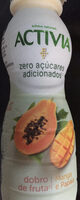 Activia manga e papaia zero açúcares adicionados